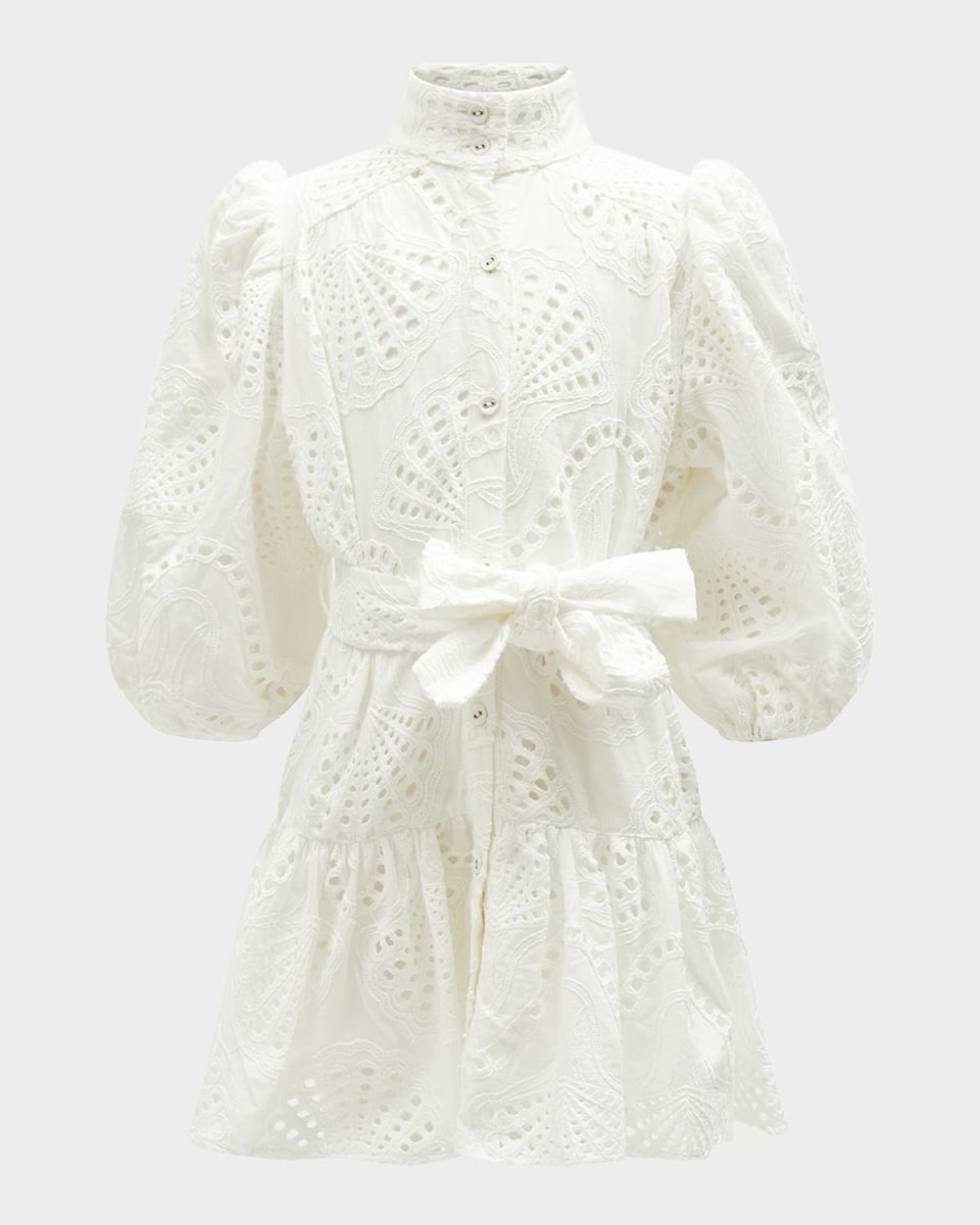 Girl's Asha Embroidered Shirt Dress, Size 4-14